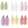 Decorative Flowers 12pcs Christmas Tree Ornament Creative Artificial Plant Ferns Simulation Plastic Flower Wall Decor