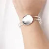 Bangle 2 PCS Bezel Blank Bracelet For Women Fit 1Inch Round Cabochon Adjustable Jewelry Accessories