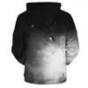 Men's Hoodies KISSQIQI Men Hoodie Sweatshirt Full-Printed Starry Sky 3D Funny Harajuku Long Sleeve Streetwear Maximum Size S-5XL