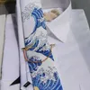 Nackband gratis frakt Herrman man mode Kanagawa omdesignade fantasy -serie slips bröllop värd västeuropeiska parti gåva slips j230227
