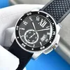 남성 자동 기계식 시계 42mm 고무 스트랩 디자이너 사파이어 방수 캐주얼 클래식 패션 시계 Montre de Luxe Wristwatch