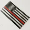 Thin Blue Line Flag Car Sticker Cars Decoration American Flags Sticker Aluminium Alloy Decal Wall Window Decor USA Banners Stickers BH8338 TQQ