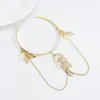 Bangle 2023 Fashion Retro Armband Hanfu Accessories Ladies Metal Decorative Chain Leaves Tassel Arm Dance