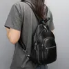 Skolväskor personlighet trend kvinnor rese väska stor kapacitet återställa gamla sätt läderhuvud flerskikts säkerhetsdam ryggsäck