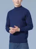 Herrtröjor män kashmir tröja hösten vinter mjuk varm tröja jumper pull homme hiver pullover halv turtleneck stickade tröjor 230228