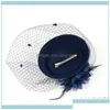 Accessori per capelli Aessories Strumenti ProdottiAessories Fascinators Cappelli Cappello portapillole Cocktail Party Copricapo per ragazze e donne Drop Del Dhsbz