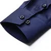 Camicie eleganti da uomo Solido Manica lunga Senza rughe Elasticità No stiratura Camicia formale slim fit Camicie casual da lavoro abbottonate