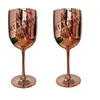 Vinglas 2st Lot 16 Oz 4 Färg Röd plastkoppelektroplätering av bägare utomhus campingfamilj som samlar juice Champagne Glass 230228