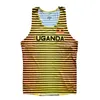 Camisas casuais masculinas Tokyo Uganda Seleção Nacional Man Maratona Sem Estragada Maratona rápida Rúss Athlete Field Singlet Singlet personalizável 230228