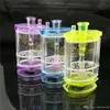 Nouveau Double narguilé acrylique Bangs en verre en gros Pipes à eau en verre Pipe en verre Rigs à pétrole Fumer