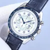 Кварцевые мужские часы с батареей, 43 мм, ремешок из нержавеющей стали, дизайнерский сапфир, водонепроницаемые, повседневные, классические, модные наручные часы Montre De Luxe