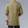 Men's Jackets Fashion Men's Woolen Coats Solid Color Single Breasted Lapel Long Coat For Men Casual Overcoat Trench Chaquetas