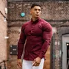 Männer Casual Hemden Männer Mode Lässig Langarm Solide Hemd Super Slim Fit Männlich Social Business Kleid Hemd Marke Männer fitness Sport Kleidung Z0224