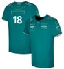 F1 2023 Officiële Team Driver T-shirt Formule 1 Racing Polo Shirt Korte Mouw Dezelfde Fans Zomer Mode Groene Jersey T-shirt custom