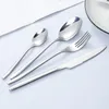 18 0 Flatware Cutlery Steel Set 4 Pieces Dinnerware Set Fork Spoon Knife Silverware