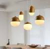 Lampy wisiork Północna Europa Indywidualna kreatywność pojedyncza głowa solidne drewno ziarno żyrandol żyrandol w jadalnia sypialnia nocna moda japońska