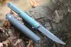 1pcs M6701 Flipper couteau pliant D2 lame de lavage en pierre CNC G10 / fibre de carbone / TC4 poignée en alliage de titane roulement à billes ouverture rapide couteaux EDC extérieurs