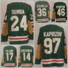 97 Kirill Kaprizov Custom Men Women Kids Hockey Jersey Minnesota Wild Marc Andre Fleury Mats Zuccarello Joel Eriksson Ek Matthew Boldy Marcus Foligno Jared Spurgeon