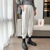 Herenbroeken gestapeld broek streetwear heren broek joggers casual harembroek Harajuku Koreaanse motorfiets taps toelopende mannelijke blazerbroek 230228