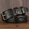 Belts New Fashion Crocodile Luxury Skin Design Men Genuine Leather Pin Alligator Jeans For Men's Z0228