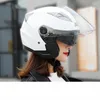 Capacetes de motocicleta Meio capacete de scooter de scooter Crash Safety Lens Double Moto Casque for Women/Men Casco