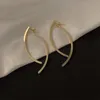Rostfritt stål långa droppörhängen för kvinnor mode enkelt hängande dingle örhängen smycken flickor julklapp