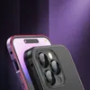 Magnetic Matte Metal Phone Cases for iPhone 14 Plus 13 12 Pro Max Durable Anti-slip Frosted Solid Color Back Cover with Camera Lens Protection Shockproof