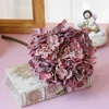 Flores decorativas 1pc Hydrangea Flor Seca grande ramo curto decoração de outono de seda PO Props El Decor FLORES POXH