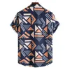 Mäns casual skjortor Hawaiian skjorta 2022 Summer New Men's Shirts Casual Fashion Trend Lapel tryckt Kort ärmskjortor Camisas Para Hombre Z0224