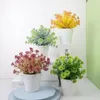 Flores decorativas linda planta verde artificial leve não murcha fácil de cuidar simulação decoração de casa em vaso