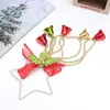 Flores decorativas grinaldas 2pcs de Natal pendentes de pingentes de ferro decorações pendentes de penteado por porta de árvore para o escritório em casa