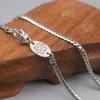 Kettingen Echt zilver 925 ketting voor mannen Begrendelen Cubaanse dunne ketting 3 mm retro dominante sieraden vriendje cadeau 24inchl