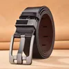 Belts Men Belt Designer Luxury Famous High Quality Leather Belt Manlig äkta läderstift spänne midjeband för jeans vintage mode z0228