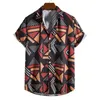 Mäns casual skjortor Hawaiian skjorta 2022 Summer New Men's Shirts Casual Fashion Trend Lapel tryckt Kort ärmskjortor Camisas Para Hombre Z0224