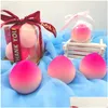 Spugne Applicatori Cotton Peach Gradient Makeup Sponge Professional Cosmetic Puff Per Foundation Concealer Cream Make Up Blender Dhx8R