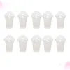 Cups Saucers Disposable Dessert Party Cup Cold Drinking Plastic Take With Lids