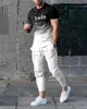 Survêtements pour hommes nouveaux pantalons pour hommes survêtement 2 pièces impression 3D été drôle à manches courtes T-shirt pantalon rue vêtements Z0224