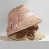 Brede rand hoeden raffia dames cap strand hoed dames zomer panama stro zakjes zomer 2020 straw of rieten kap emmer hoed zon hoeden boog zon vizier g230227