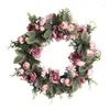 Decorative Flowers Artificial Wreath Frieze Wedding Holiday Decoration Roses Small Daisy Fake Flower Hanging Home Plants