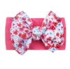 Akcesoria do włosów Dzieci wydrukowane Big Bow Nylon Headband Soft Elastic Baby Print Cover Cover Bandana Produkty