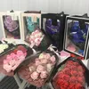 18st Creative Scented Artificial Soap Flowers Rose Bouquet Present Box Simulation Rose Valentines Day Birthday Present Decor