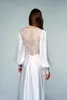 Bridesmaid Dress Real Image White Bridal Nightgown Night Lace Belt Long Sleeves Sleepwear Nightdress Women Nightwear Boudoir