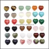 Stone 10Mm Flat Back Assorted Loose Heart Shape Cab Cabochons Beads For Jewelry Making Wholesale Drop Delivery Dh90O