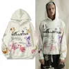 Marca de moda Chaogao Street New Hell-star Skull Graffiti Print Hoodie Hombres y mujeres