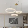 Lampy wiszące nowoczesne luksusowe marmurowe światła LED Living Jadal Decor lampa sypialnia połysk miedziany wiszące lekkie luminaires