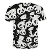 Mens Camisetas 2023 Verão Crianças 3D Anime T-shirt Crianças Adorável Animal Panda Impresso Camisa Meninos Meninas Moda Camisetas Tops