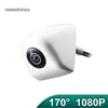 Atualizar Greenyi 170 graus AHD 1920x1080p Veículo branco Vista traseira Câmera de cabeça para baixo Instale o carro de metal carros reverse Fisheye Lens Camera Car DVR