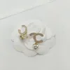 2023 Luxury quality charm stud earring with diamond and nature shell beads heart shape have box stamp PS3505184U