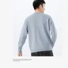 メンズセーターパーソナライズされた男性セーター通常の厚さカスタマイズ広告セーターA1306イエローブルーベージュグレーコットンポリエステル230228