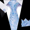 Cravates 3PCS Set Cravate Poche Carré Boutons De Manchette Pour Chemises Costume Mens Business Daily Outfit Mariage Cravate Boutons De Manchette Set 3pcs Mouchoir J230227